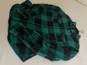 Passport Green Black Plaid Flannel Button Down Shirt - Size XL - 100% Cotton thumbnail 4