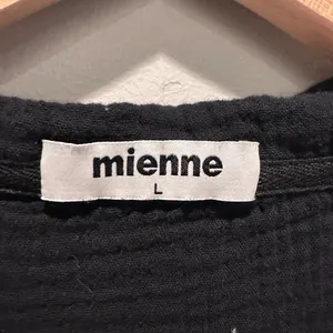 Mienne Black Babydoll Cotton‎ Collared Textured Mini Dress Large Pockets thumbnail 3