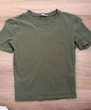Zara army green crop top thumbnail 1