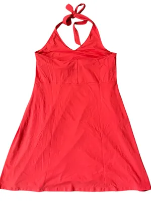 Pact Fit & Flare Organic Cotton Halter Dress Orange Size XXL thumbnail 6