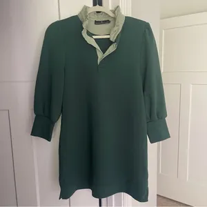 Tuckernuck‎ Pomander Place Charlotte Terry Dress Ruffle Neck Long-Sleeve Polo thumbnail 2