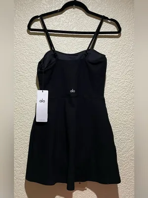 Alo Yoga NWT Alosoft Courtside Tennis Dress Black Size S thumbnail 6