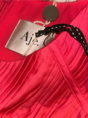 AJE Nya pleated cotton-taffeta midi dress Bubblegum UK 4 Original Price $595 thumbnail 6