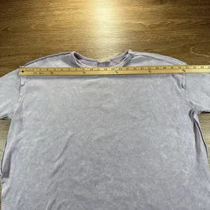 Altar'd State Women's S Washed Lavender Oversized High Low Top Short Sleeve thumbnail 3