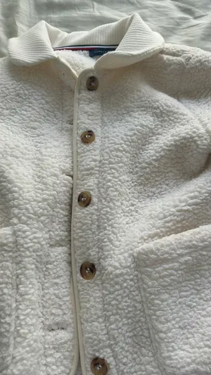 Tommy Hilfiger Women’s Jacket White Faux Fur Sherpa thumbnail 4
