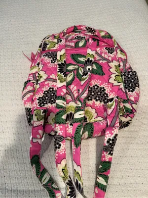 Vera Bradley Pink Floral Quilted Backpack thumbnail 2