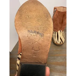 Free People Last Outlaw Calf Hair Ankle Boots Zebra Western 37 / US 6.5‎ Boho thumbnail 9