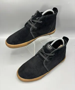 UGG Australia Chukka Boots Womens 5 Black Suede Lace Up Classic Heritage S/N3304 thumbnail 1