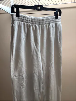 PINK Victoria’s Secret Size Medium Cream Drawstring Waist Sweatpants, Preloved thumbnail 2