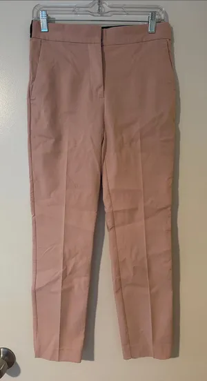 Zara Women’s Classic Slim Pants in Dusty Rose Size Medium thumbnail 1