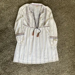 Knox Rose Boho Embroidered Peasant Tunic Dress – Size M thumbnail 2