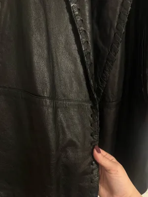 100% Leather Vintage Jacket Black Size L thumbnail 2