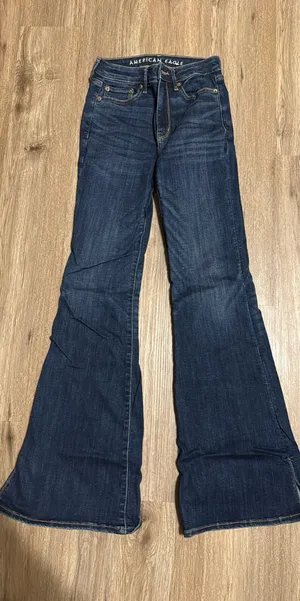 American Eagle Outfitters high rise flare jeans thumbnail 1