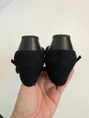 Seychelles Mary Jane Wedge Suede Leather Scalloped Pointed Toe Memory Foam Black thumbnail 8