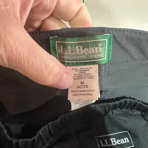 LL Bean Comfort Cycling Capris Pants Removable Shorts Size Medium‎ Black Hiking thumbnail 3