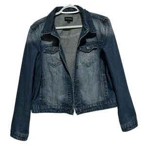 Ranbeeri Women's Blue Denim Distressed‎ Jean Jacket Size XL thumbnail 1