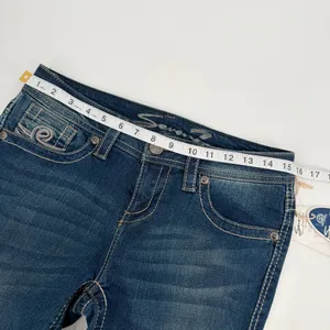 Seven 7 Jeans Women’s 4 Blue Slim Boot Super Stretch Denim Whisker Wash NWT thumbnail 7