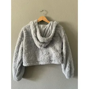 BDG Urban‎ Outfitters Cropped Hooded Teddy Jacket Blue thumbnail 7