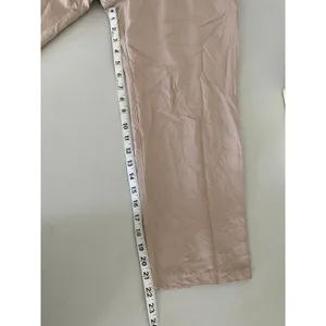 Abercrombie Tan Neutral Belted Pleated Wide Leg Cropped Trousers Pants S Short thumbnail 4