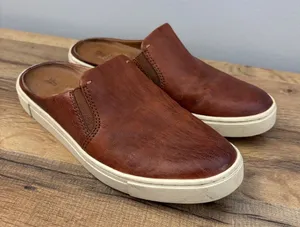 Frye Ivy Leather Slip On Mule Clog Cognac Brown Women’s thumbnail 1