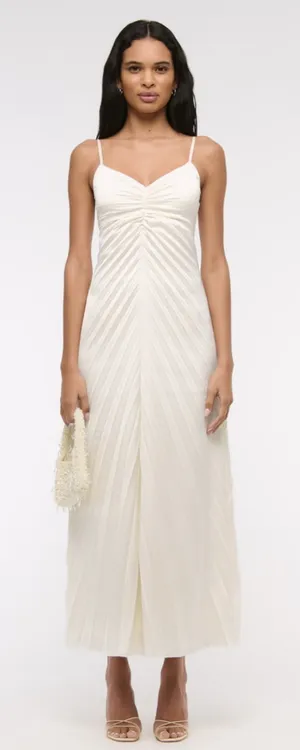 Abercrombie The Giselle Sunburst Pleated Maxi Dress thumbnail 1