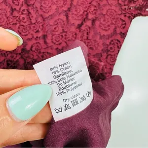 Madewell Lace Magnolia Shift Mini‎ Dress Burgundy Size 4 thumbnail 9