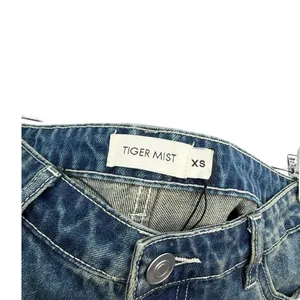 Tiger Mist Baggy‎ Wide Leg Jeans Mid Rise Blue Wash Straight Denim XS thumbnail 10