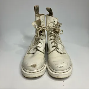 Dr. Martens 1460 Pascal‎ Mono lace up boots white off white size 7 thumbnail 3