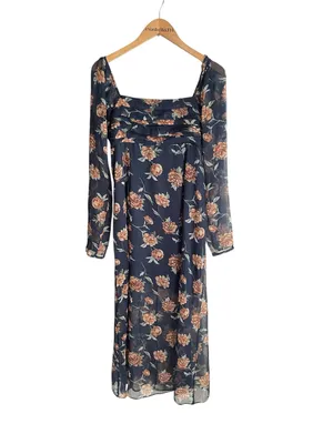 Abercrombie & Fitch Emerson Chiffon Long Sleeves Midi Floral Dress thumbnail 4