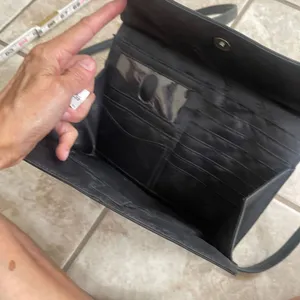 Fossil Black Leather Crossbody Bag, Everyday Handbag, Small Purse, Minimalist‎ thumbnail 6