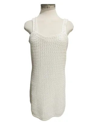 Gap Crochet Mini Dress. Off White Size Medium NWT thumbnail 2