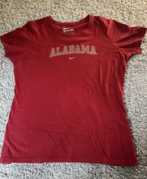 Nike Women's Alabama Crimson Tide Red Short Sleeve T-Shirt Size XLarge thumbnail 1