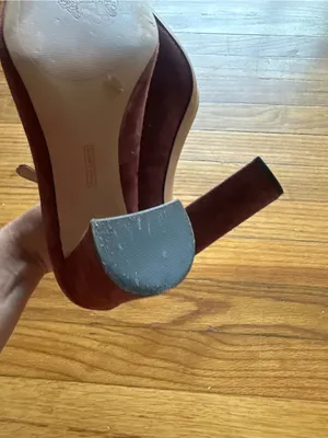 Vince Camuto Plum Suede Mary Jane Block Heels Sz 8.5M thumbnail 3