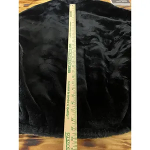 Gallery Coat Sz Large Black‎ Faux Fur Hooded Luxurious City Formal Designer thumbnail 9