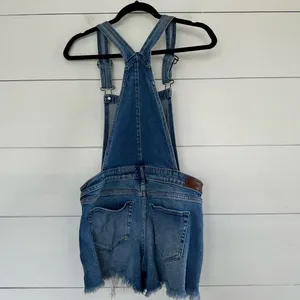 Hollister Women’s Small Blue Denim Boyfriend Overalls thumbnail 2