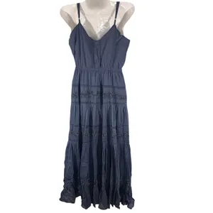 Love The Label Blue Intricate Beaded Details Maxi Dress XS Cottage core Coquette thumbnail 9