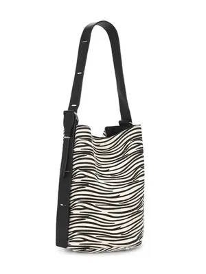 NWT Revolve x 8 Other Reasons Nicole Bucket Bag in Zebra thumbnail 3