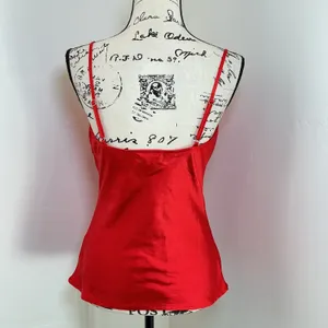 Audrey 3‎ Plus 1 Red Satin Cowl Neck Cami | Y2K Date Night Top thumbnail 3