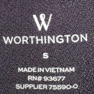 Worthington Sleeveless Blouse Small‎ Black Blue Floral V-Neck Work Office Top thumbnail 3