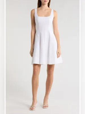 Staud Wells Mini Dress in White 6 thumbnail 9