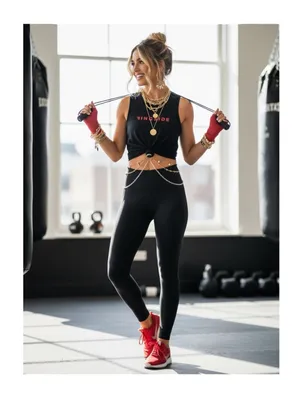 new Lorna Jane 𖣴 Hustle Tank 𖣴 Black w/ Red Ringside Print 𖣴 Small 𖣴 Life Time thumbnail 3