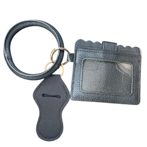 Wristlet I.D. Card and Money Holder on a Key Chain & Neoprene chapstick holder thumbnail 2