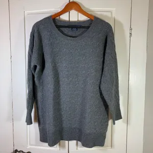 Ralph Lauren Sport Wool Blend Rabbit Gray Cable Knit‎ Crew Neck Sweater Preppy thumbnail 3