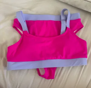 Bikini set high waisted bottoms Pink Size M thumbnail 1