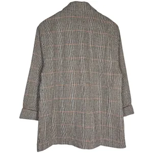 Miou Muse Plaid Blazer‎ Women's Size M Double Breasted Longline Oversized Jacket thumbnail 2