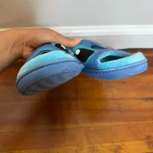 Disney Stitch Kids Blue Plush Slide Sandals thumbnail 2