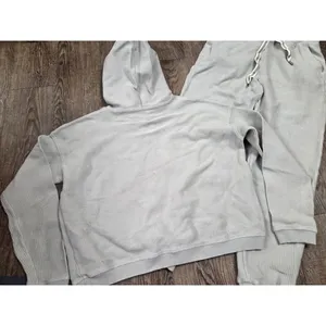 Aerie Pale Green Ribbed Sweatshirt Joggers Outfit Set XS/Small thumbnail 6