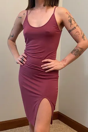 Charlotte Russe Bodycon Slit Dress thumbnail 1