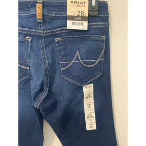 New Ariat Ultra Stretch Perfect Rise Flare Jeans Women's 28 Short Dark Wash thumbnail 3