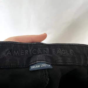 American Eagle dream stretch black jeans women's size 12‎ long cotton blend thumbnail 6